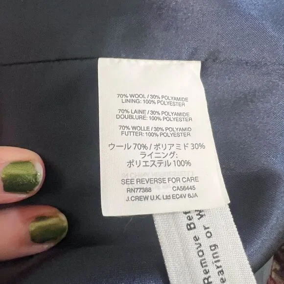 NWT J. Crew Cocoon Stadium Cloth by Nello Gori Bright Purple Wool Jacket Size 4 - Picture 7 of 8